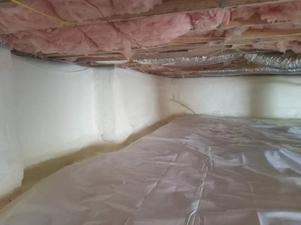Crawl space encapsulation with closed-cell spray foam for Attic Insulation in Lower Moreland
